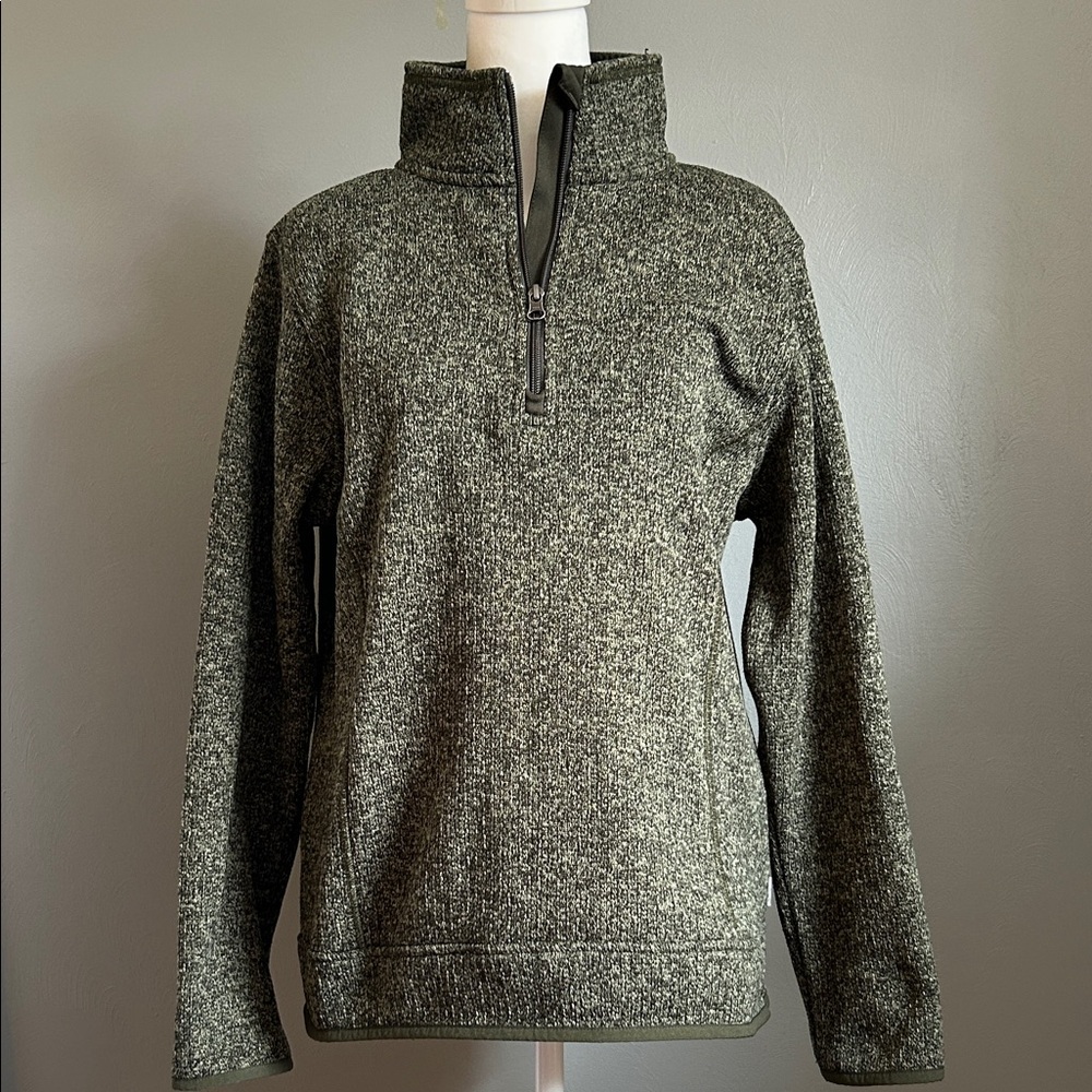 Eddie Bauer Olive Green Fleece Jacket